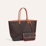 Goyard Saint Louis PM Tote Bag Black and Brown